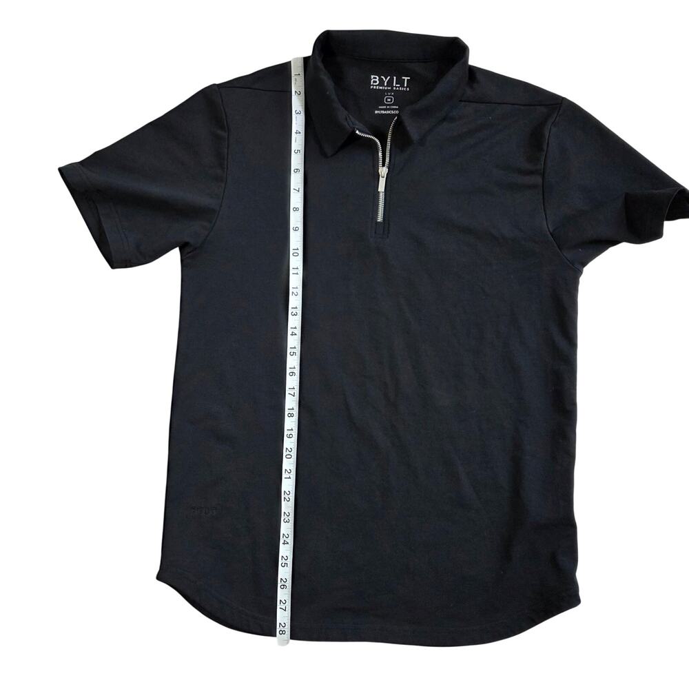BYLT Lux Zip Polo Black sz M Quarter-zip - Picture 4 of 9